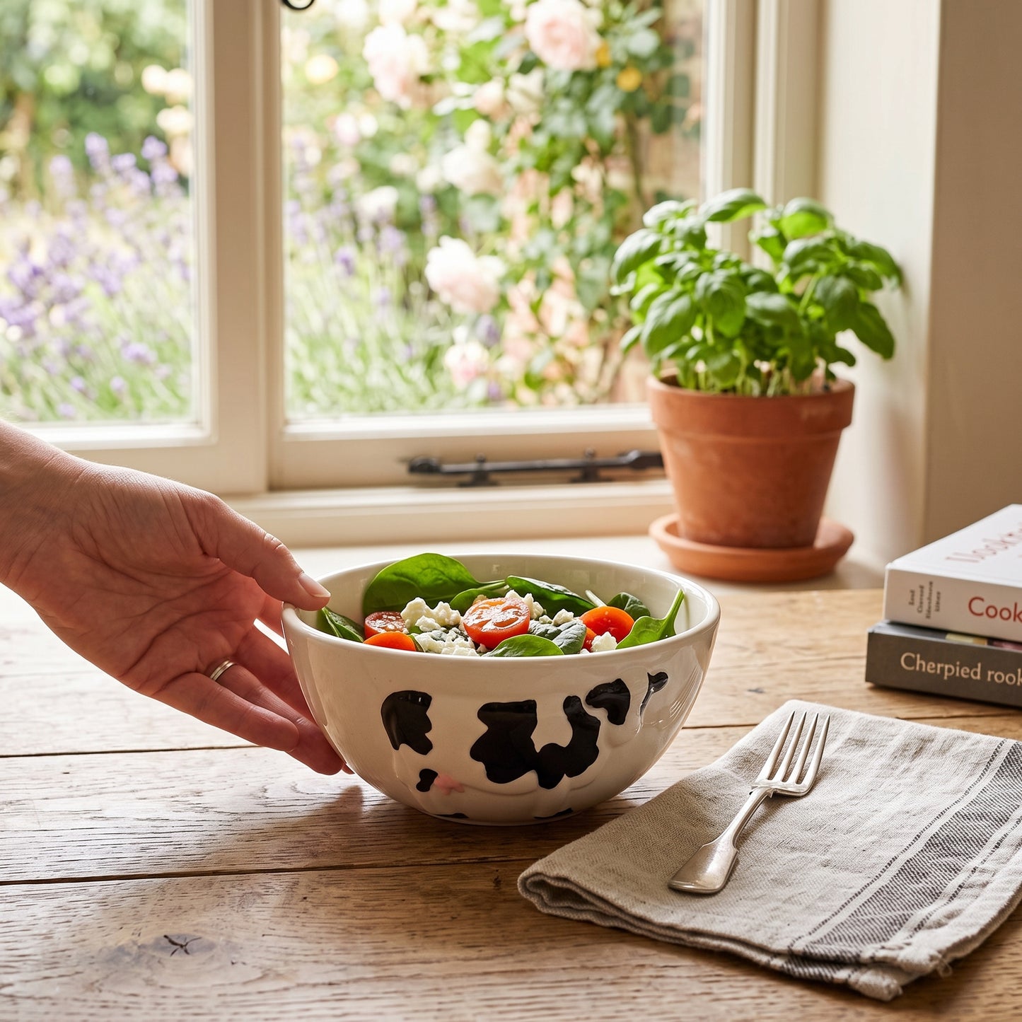 Country Living Cow Cereal Bowl