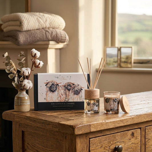 Meg Hawkins Mini Candle & Diffuser Set Sheep - Cashmere & Wool