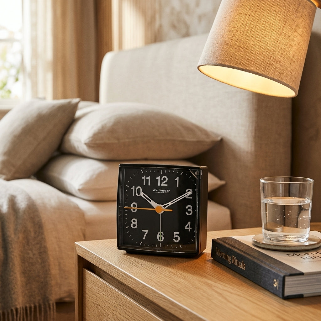 Hometime Alarm Clock Light, Snooze, Silent Sweep - Black