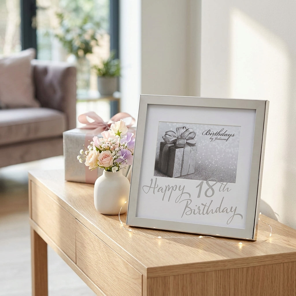 Milestones Box Frame 6 x 4 Mirror Print - 18th
