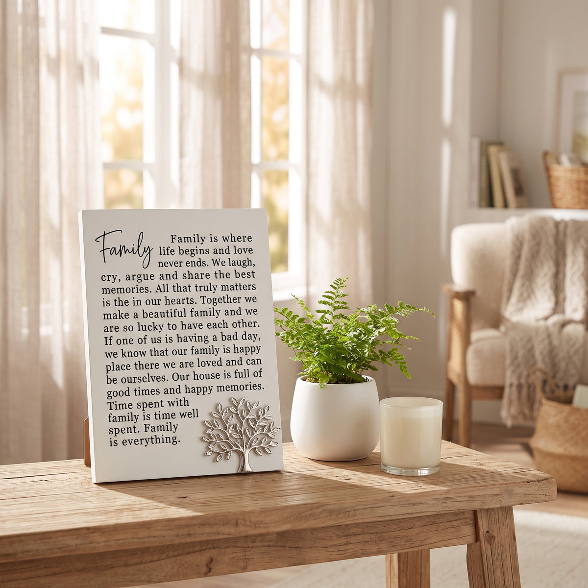 Moments Standing Plaque - Family