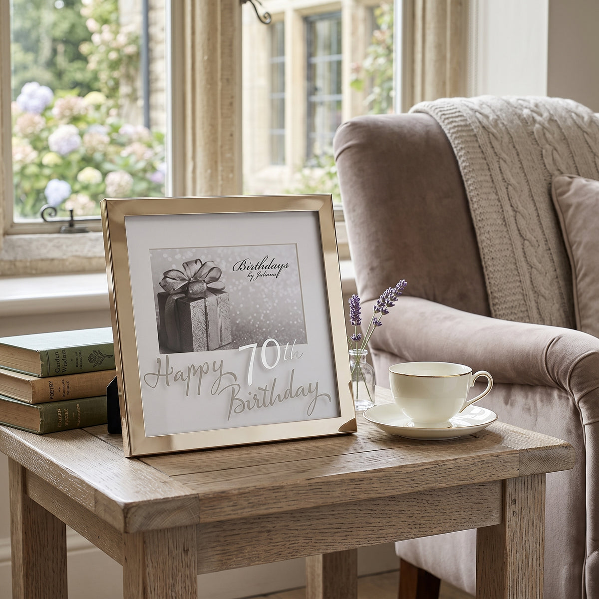 Milestones Box Frame 6 x 4 Mirror Print - 70th