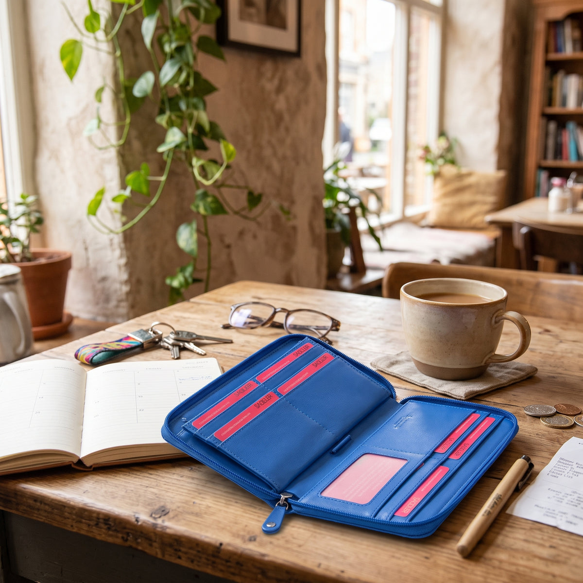 SADDLER SOPHIA Leather Zip Around Purse