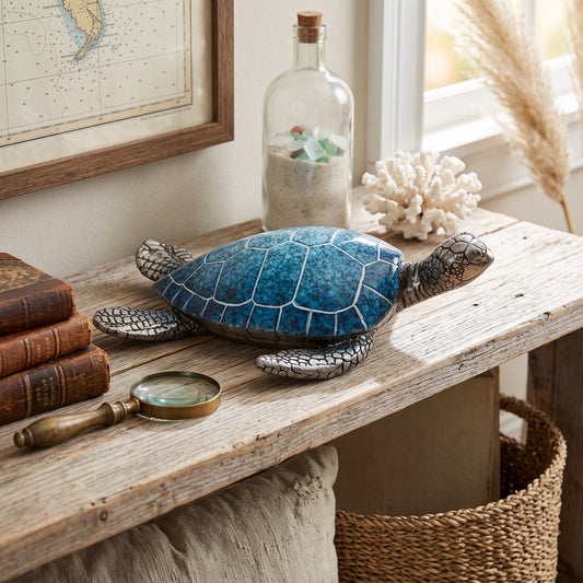 Naturecraft Polished Stone Effect - Turtle 18cm