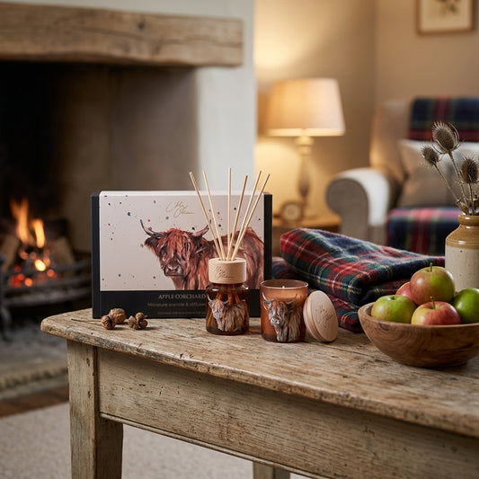 Meg Hawkins Mini Candle & Diffuser Set Highland Cow