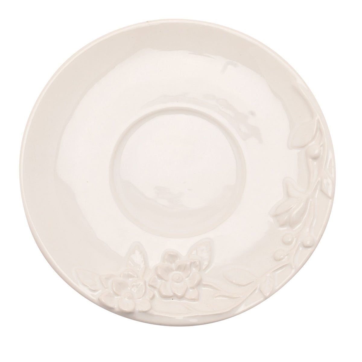 Hestia White Floral Bird Teacup & Saucer Set