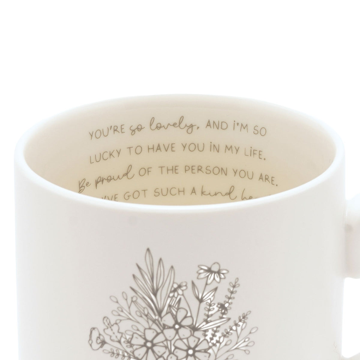 Moments Mug With Inside Words - Blooming Lovely
