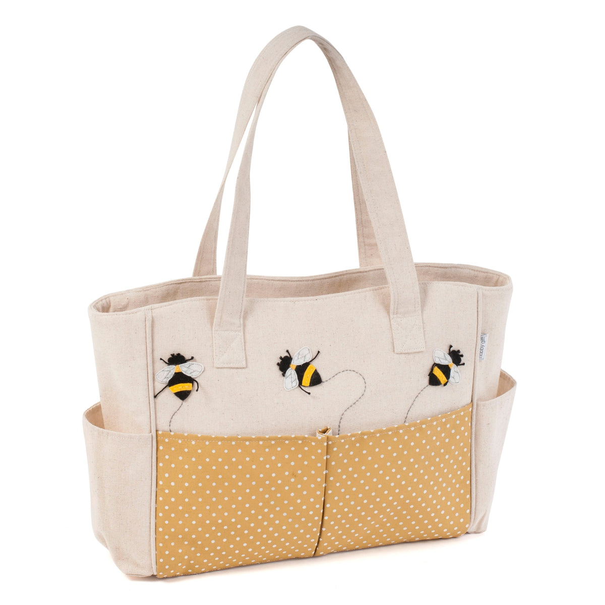Craft Bag: Appliqué: Bee: Item size: (d/w/h) 13 x 34.5 x 29cm.