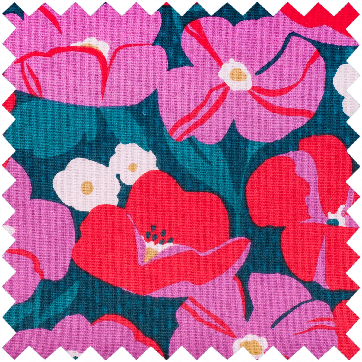 Wool Holder: Matt PVC: Modern Floral: Item size: (d/w/h) 14 x 14 x 22cm.