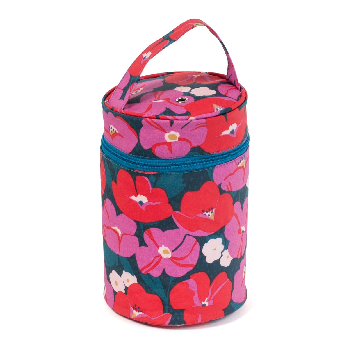 Wool Holder: Matt PVC: Modern Floral: Item size: (d/w/h) 14 x 14 x 22cm.