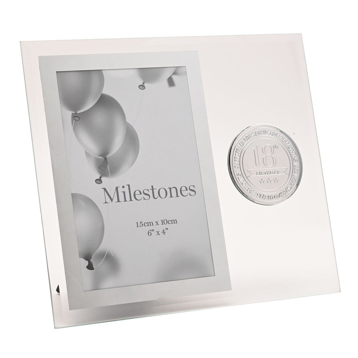 Milestones Glass Frame with Metal Badge 4" x 6" - 18