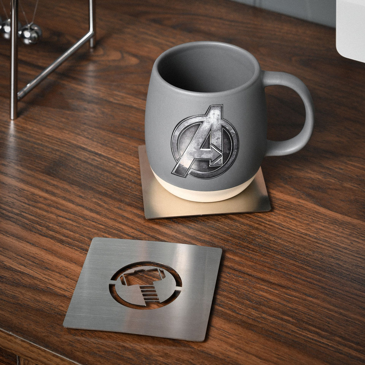 Marvel The Avengers Set Of 4 Silver Metal Coasters
