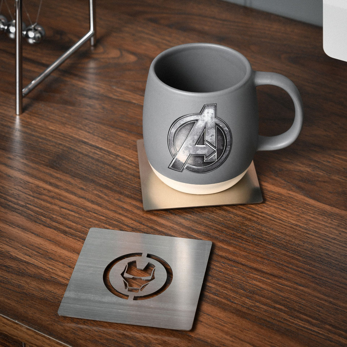 Marvel The Avengers Set Of 4 Silver Metal Coasters