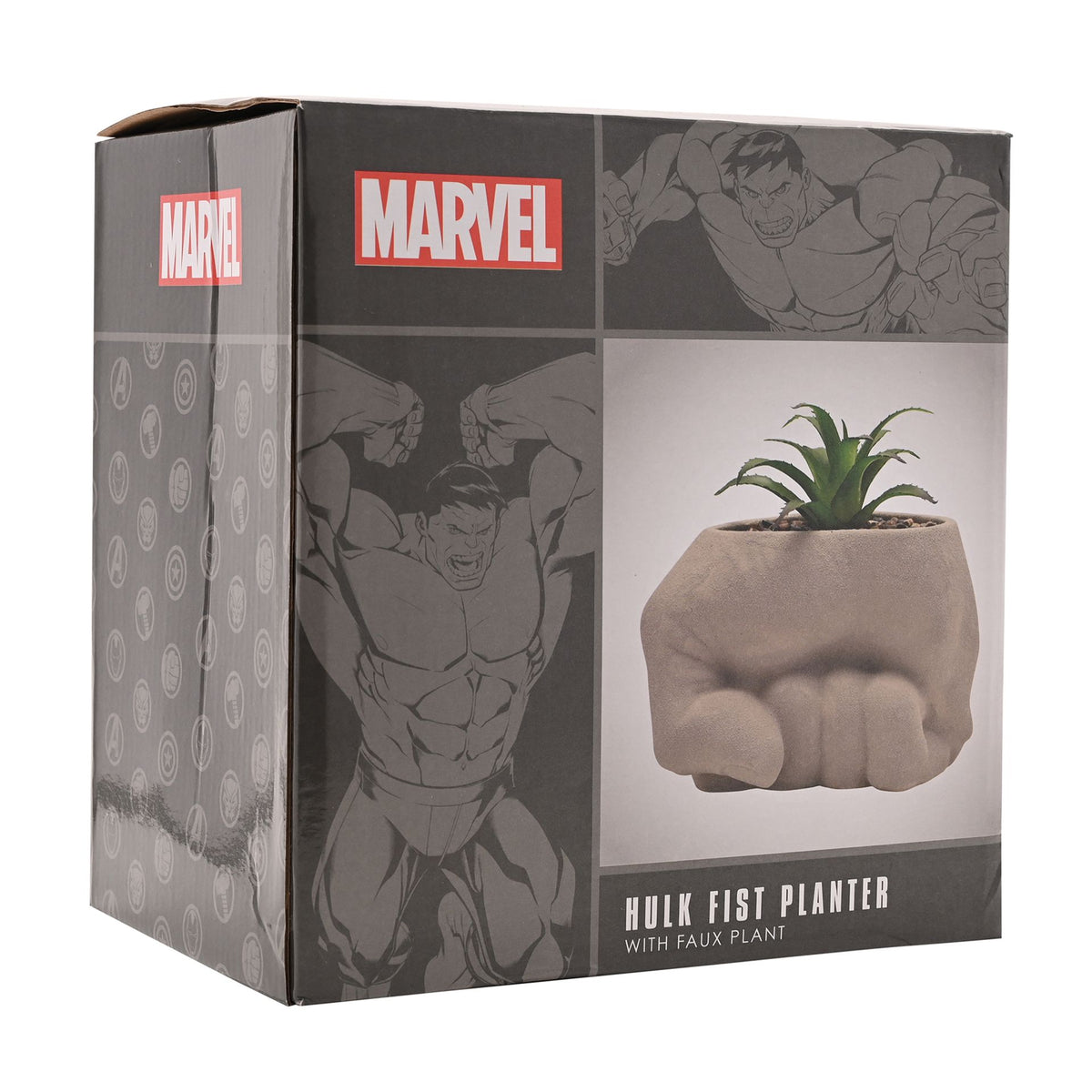 Marvel Hulk Fist Planter With Faux Plant