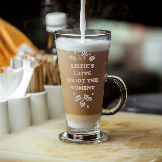 Personalised Autumn Latte Glass