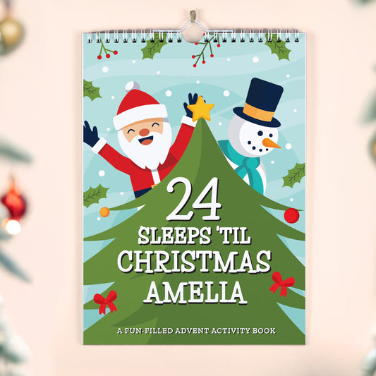 Personalised 24 Sleeps Christmas Activity Advent Calendar