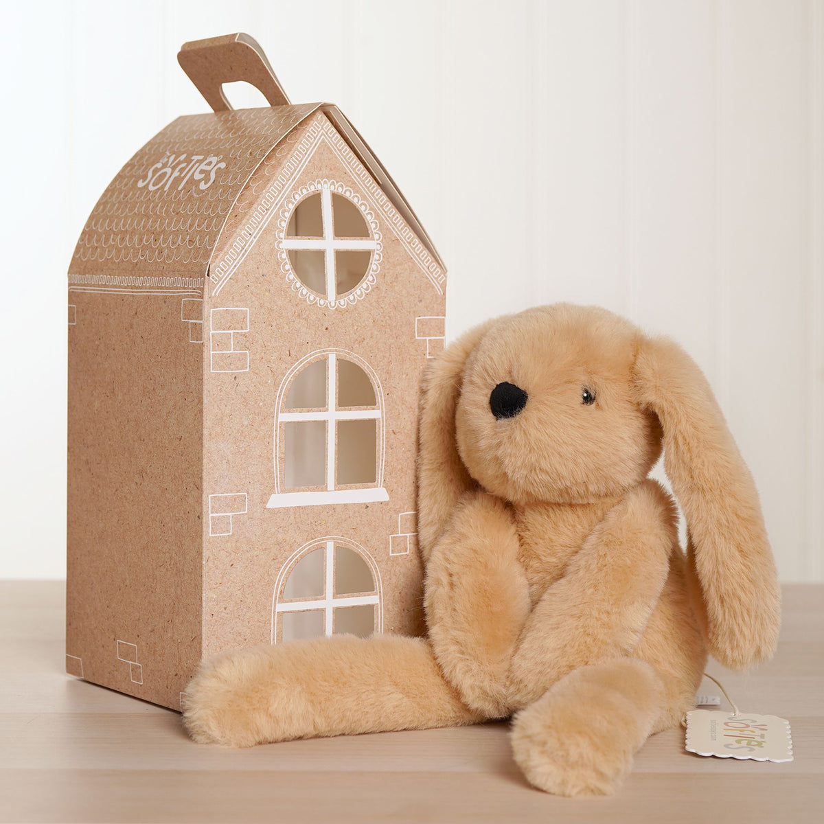 Oatey The Plush Long Leg Light Brown Bunny 35 cm