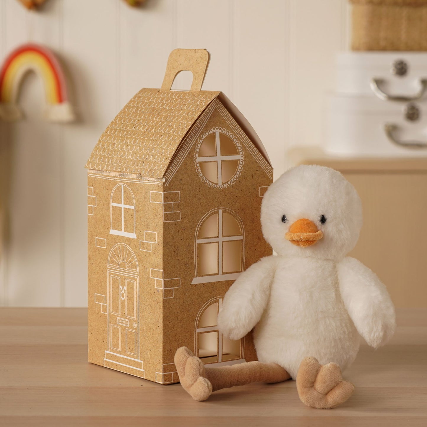 Chloe The Plush Long Leg White Chick 30cm