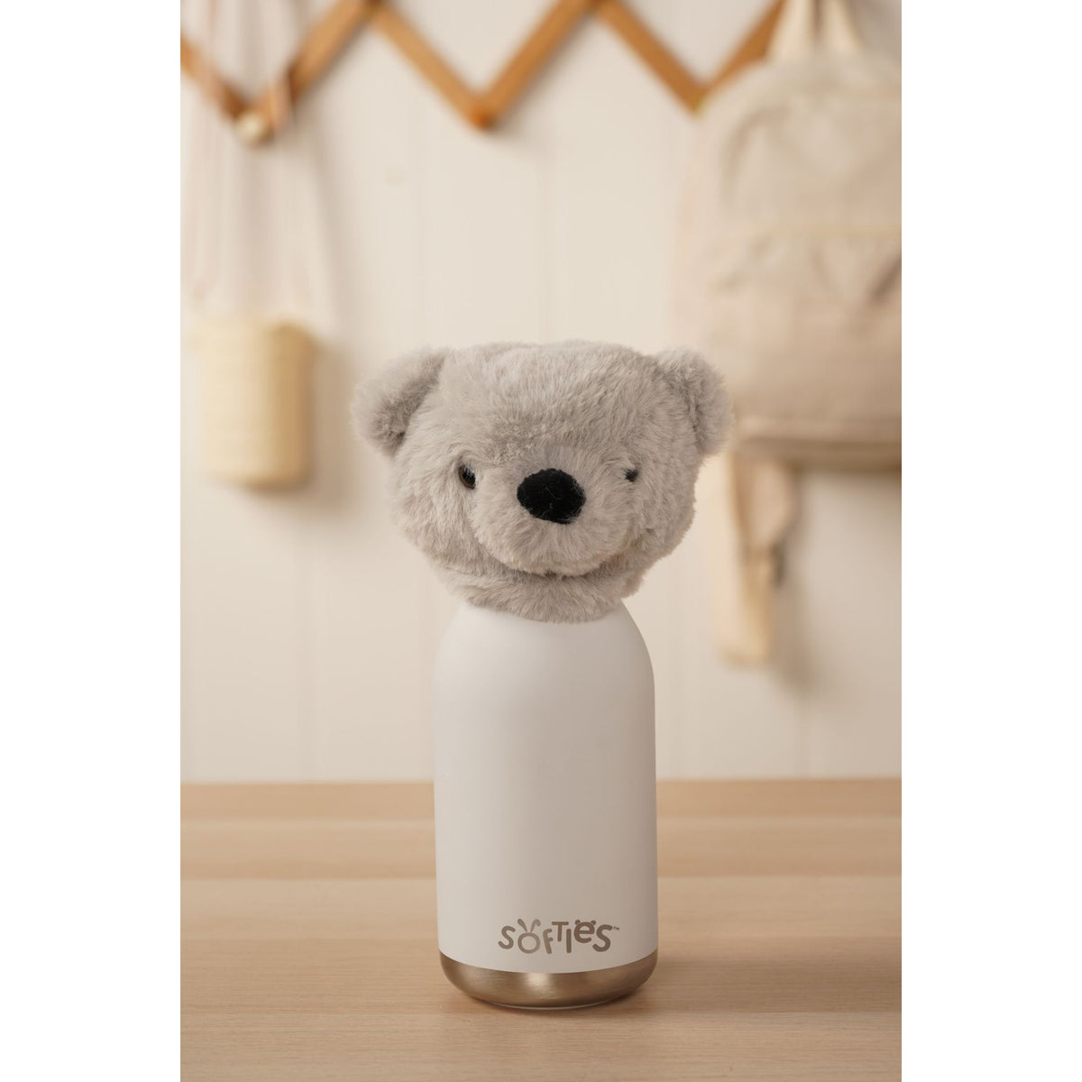 Ste The Plush Teddy Grey Stainless Steel Water Bottle 23cm / 450ml
