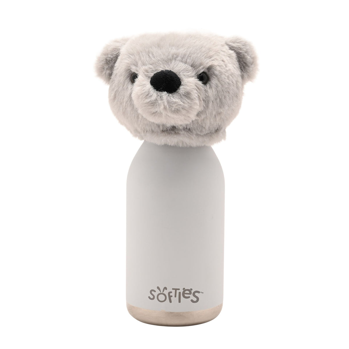 Ste The Plush Teddy Grey Stainless Steel Water Bottle 23cm / 450ml