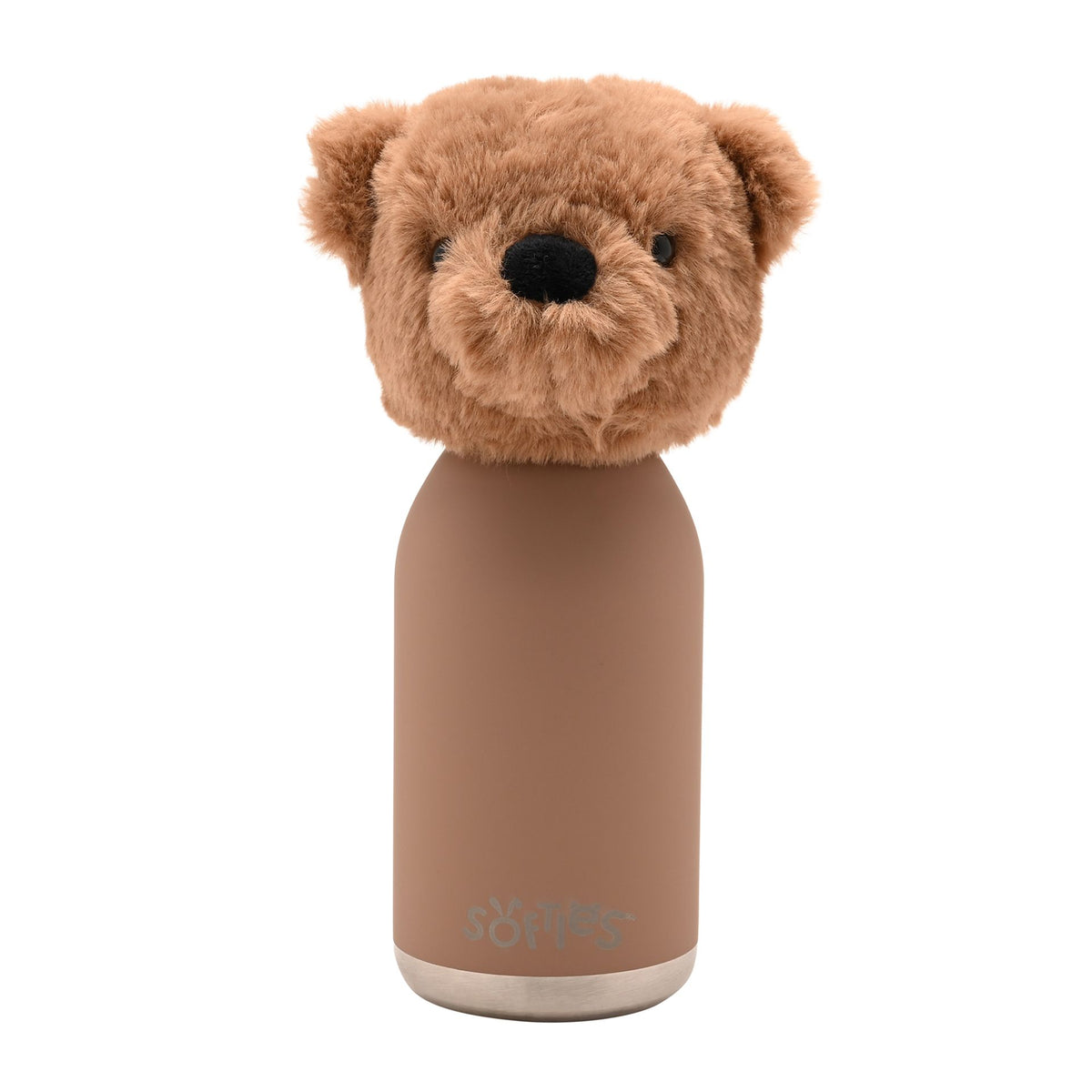 Hampton The Plush Teddy Dark Brown Stainless Steel Water Bottle 23cm / 450ml