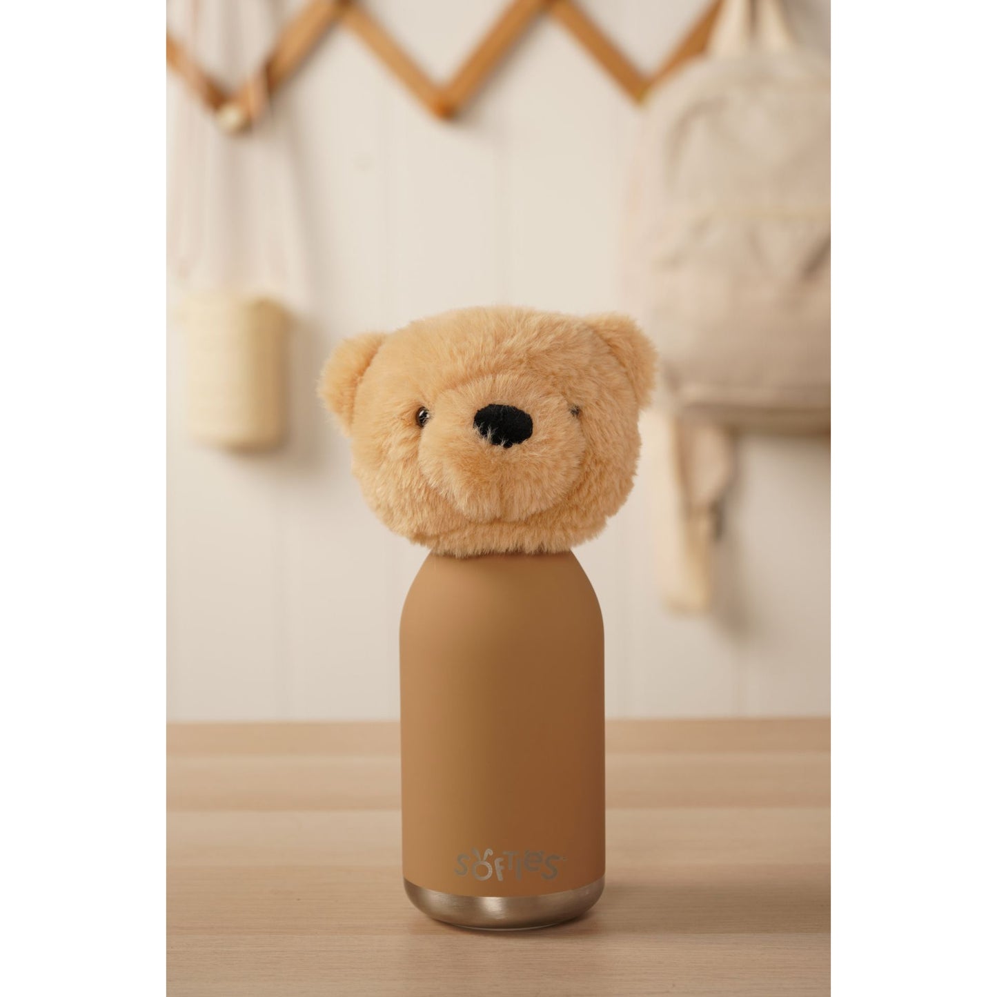 Hudson The Plush Teddy Light Brown Stainless Steel Water Bottle 23cm / 450ml
