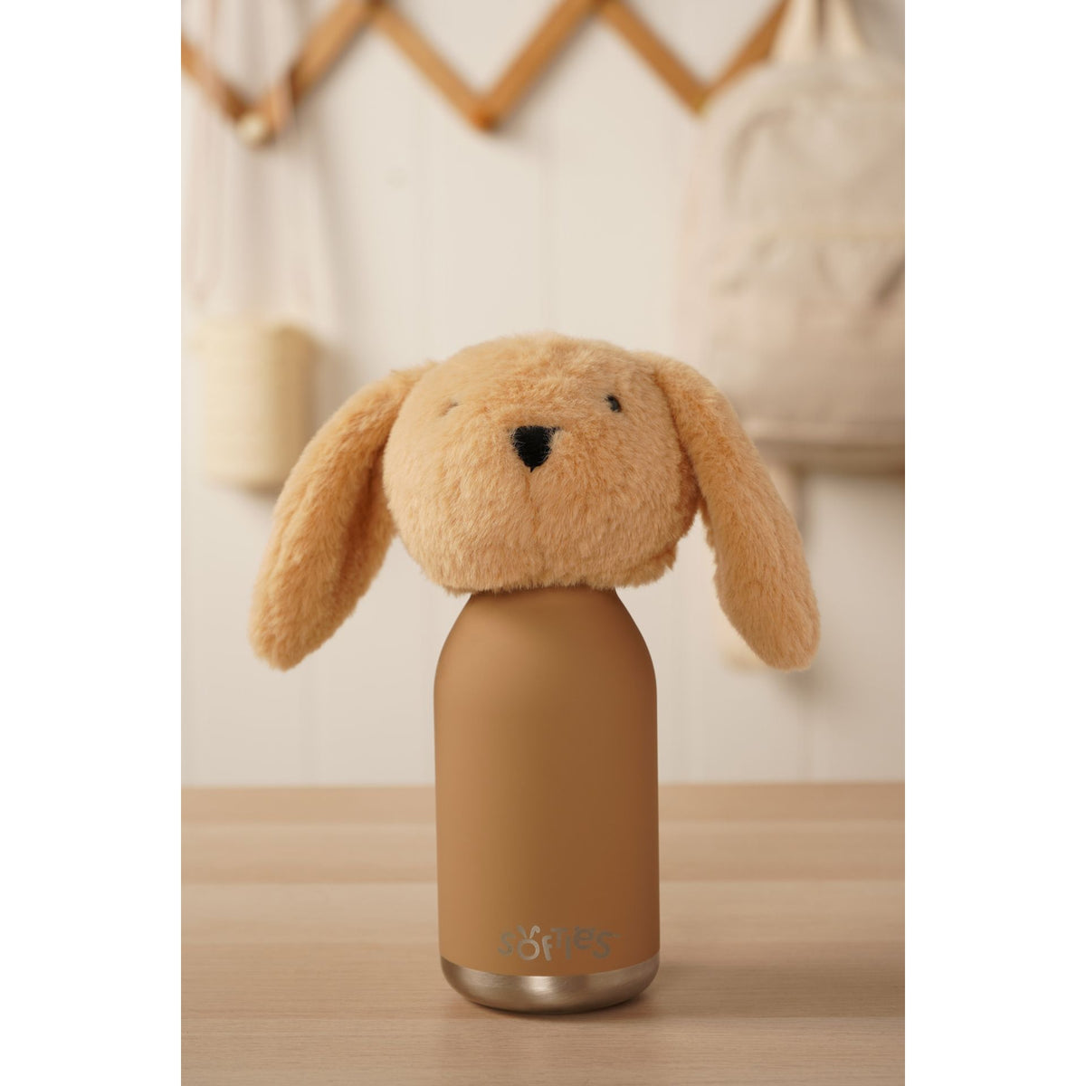 Oatey The Plush Bunny Light Brown Stainless Steel Water Bottle 23cm / 450ml