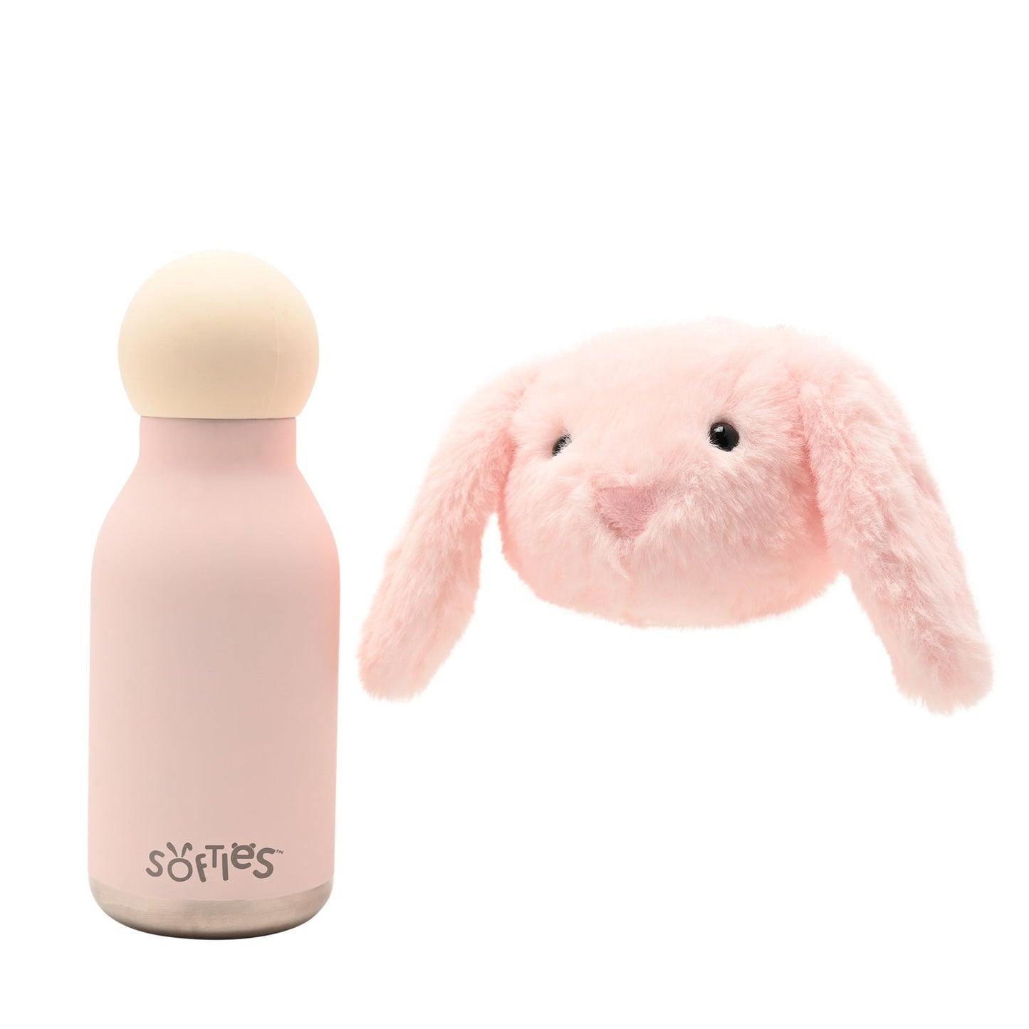 Katie The Plush Bunny Pink Stainless Steel Water Bottle 23cm / 450ml