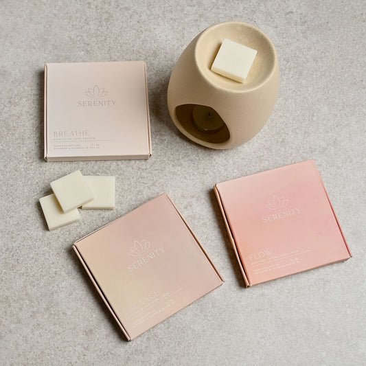 Serenity Balance Set of 9 Wax Melts Pink Pepper, Geranium & Amber