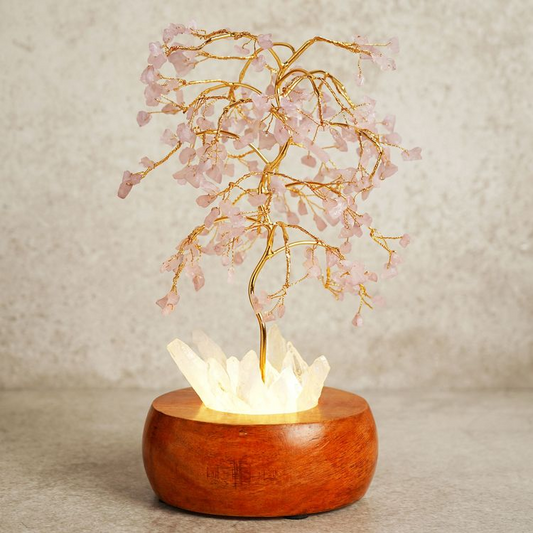 Serenity Rose Quartz LED Glow Tree
