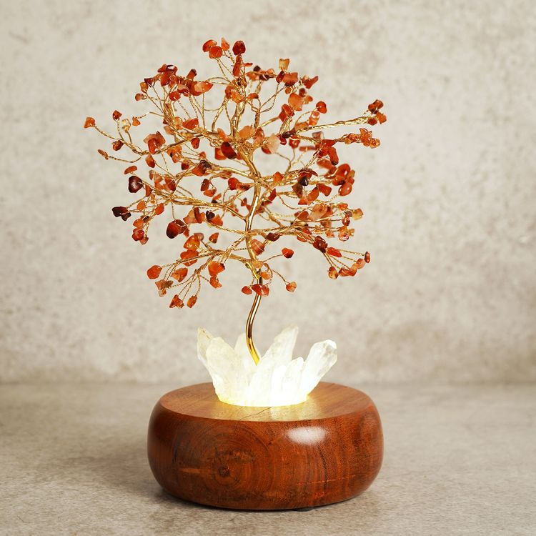 Serenity Carnelian LED Glow Tree