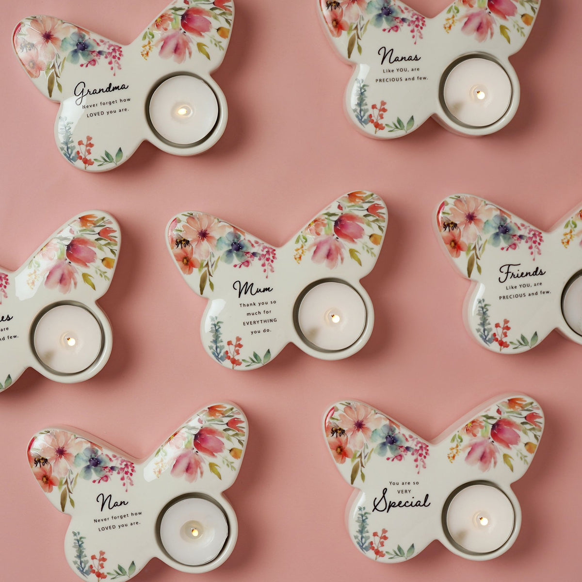 The Cottage Garden Butterfly Tealight Holder - Sisters