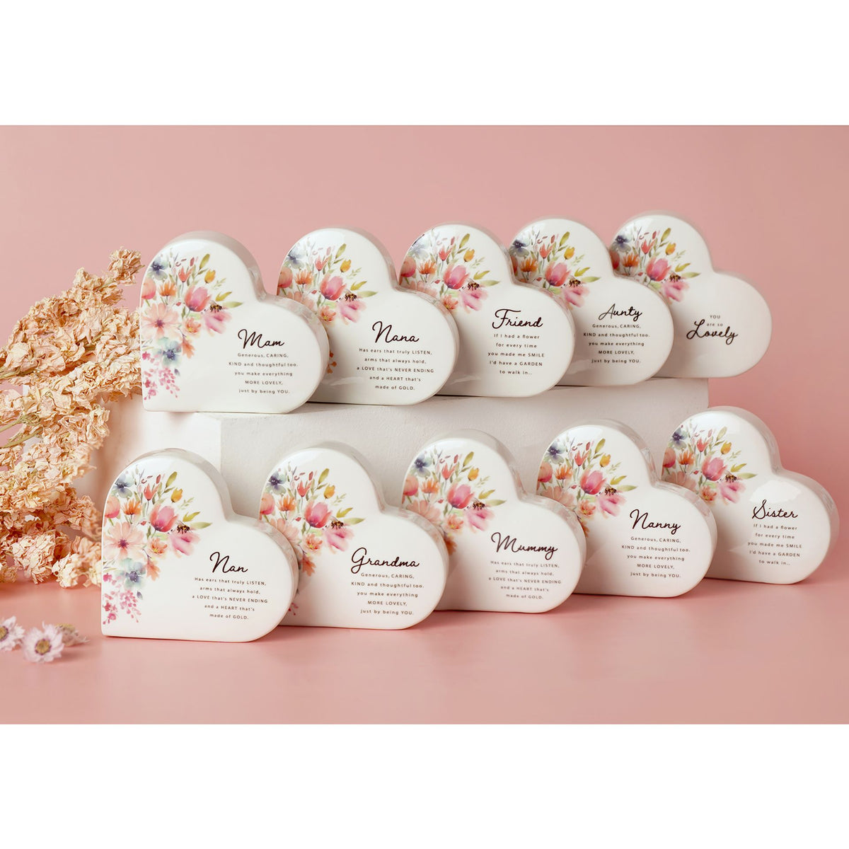 The Cottage Garden Ceramic Heart - Grandma