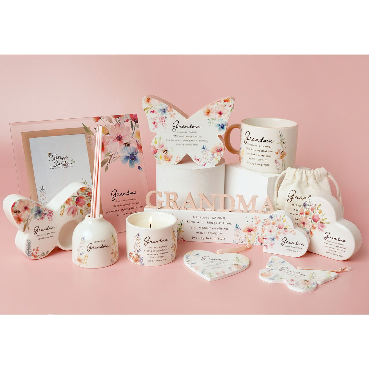 The Cottage Garden Ceramic Heart - Grandma