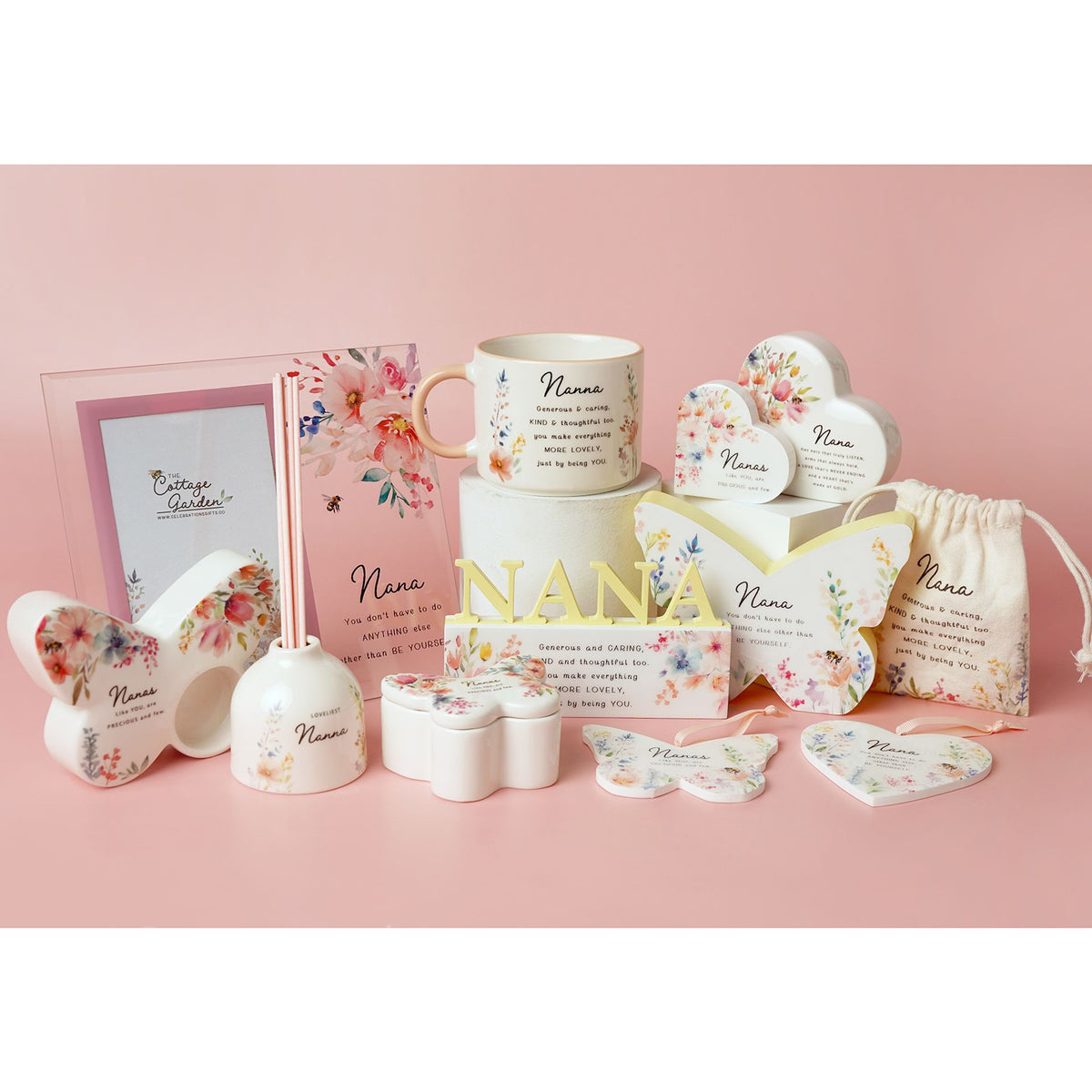 The Cottage Garden Peach Mug - Nanna