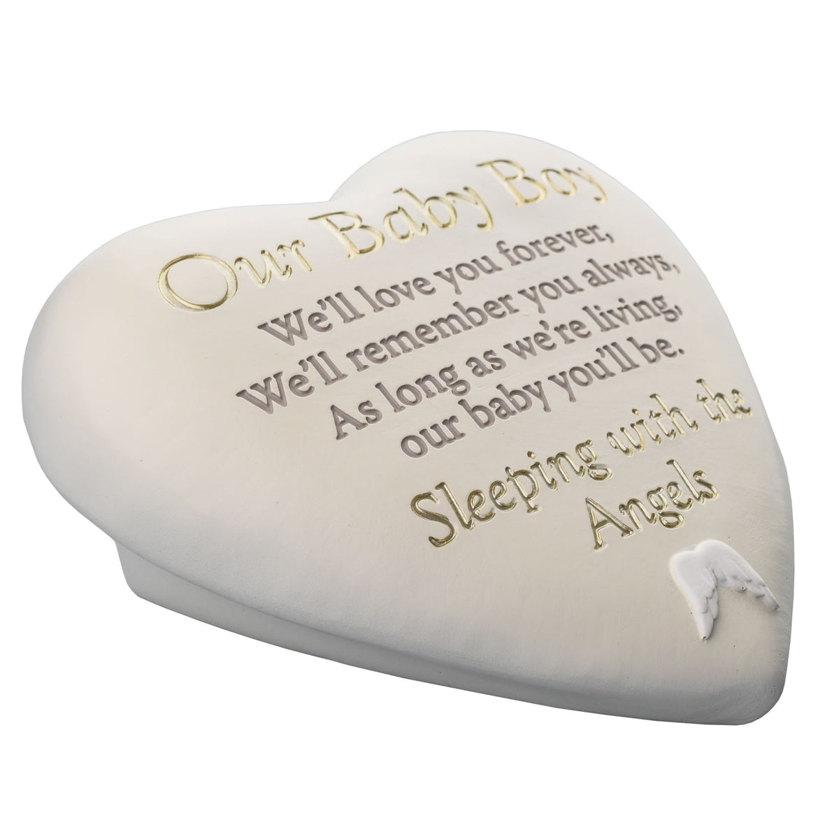 Thoughts Of You Graveside Heart Plaque - Our Baby Boy