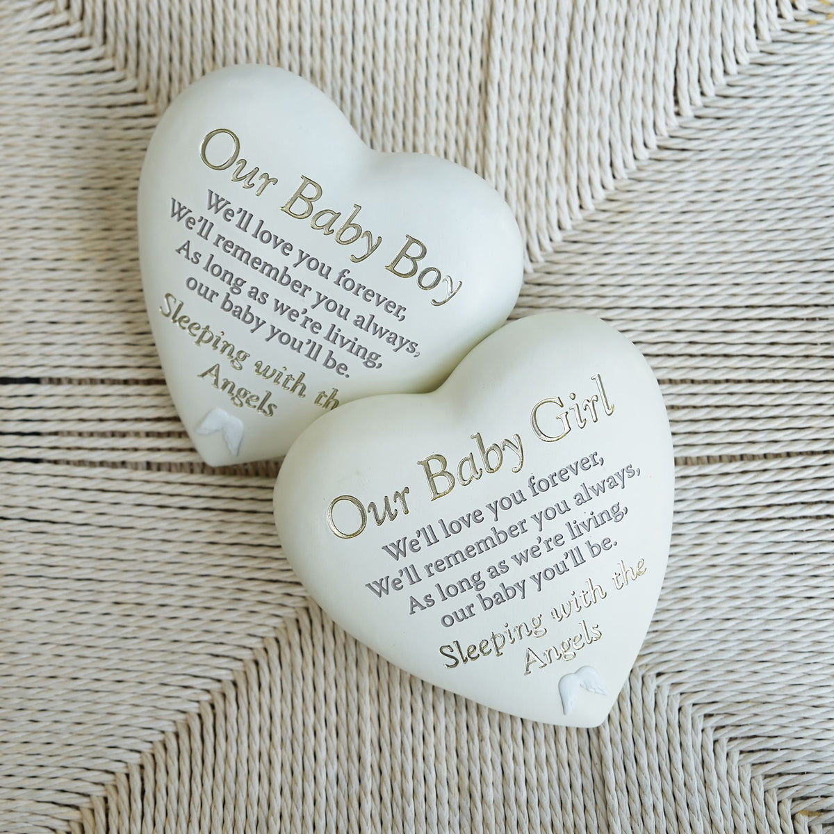 Thoughts Of You Graveside Heart Plaque - Our Baby Boy