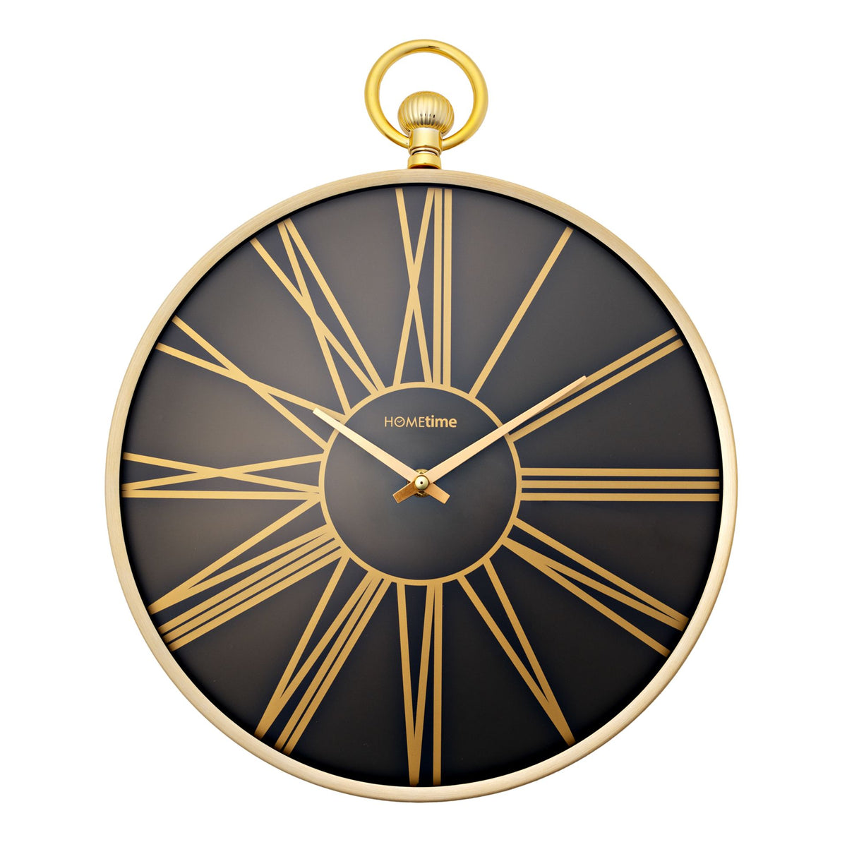 Hometime Gold  Aluminium Wall Clock 32cm