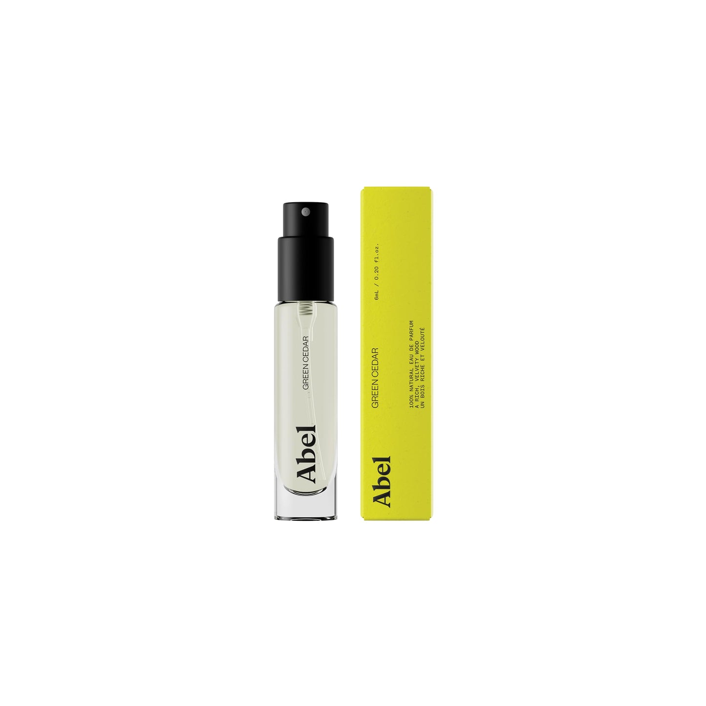 ABEL Green Cedar Mini Eau de Parfum | 100% Natural, 0% Petrochemicals | 6ml