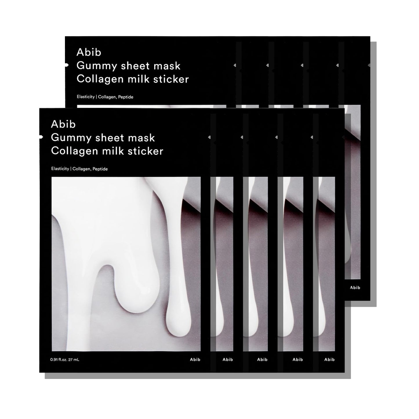 Abib Gummy Sheet Mask Milk Sticker – 10 Sheets for Hydration & Elasticity | K-Beauty