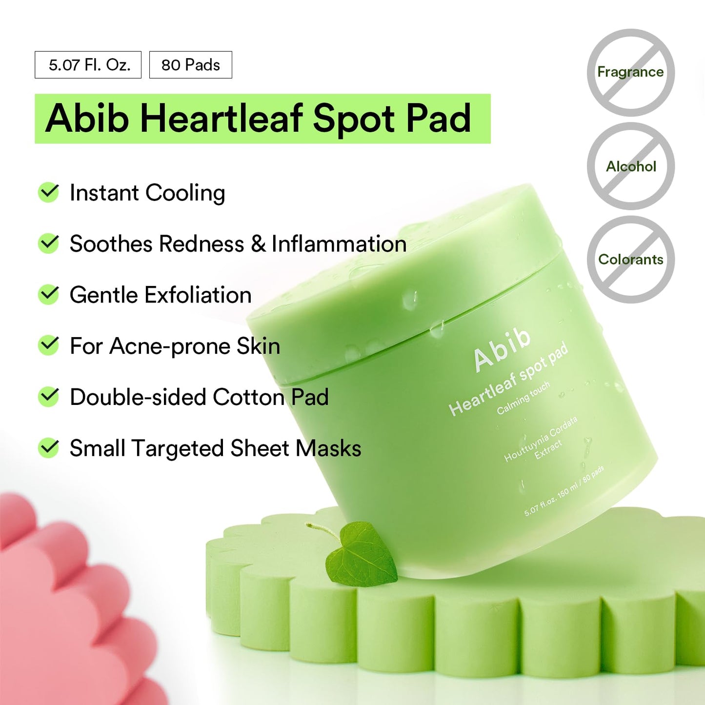 Abib Heartleaf Spot Pad Duo Set – 160 Pads, Korean Acne Soothing Toner Pads (10.14 fl oz)