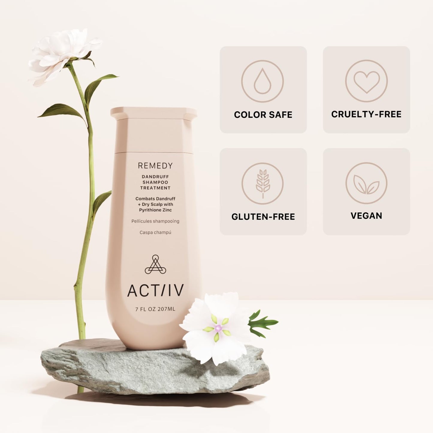 ACTIIV Remedy Dandruff Shampoo Treatment | Plant-Based, Color-Safe & Vegan