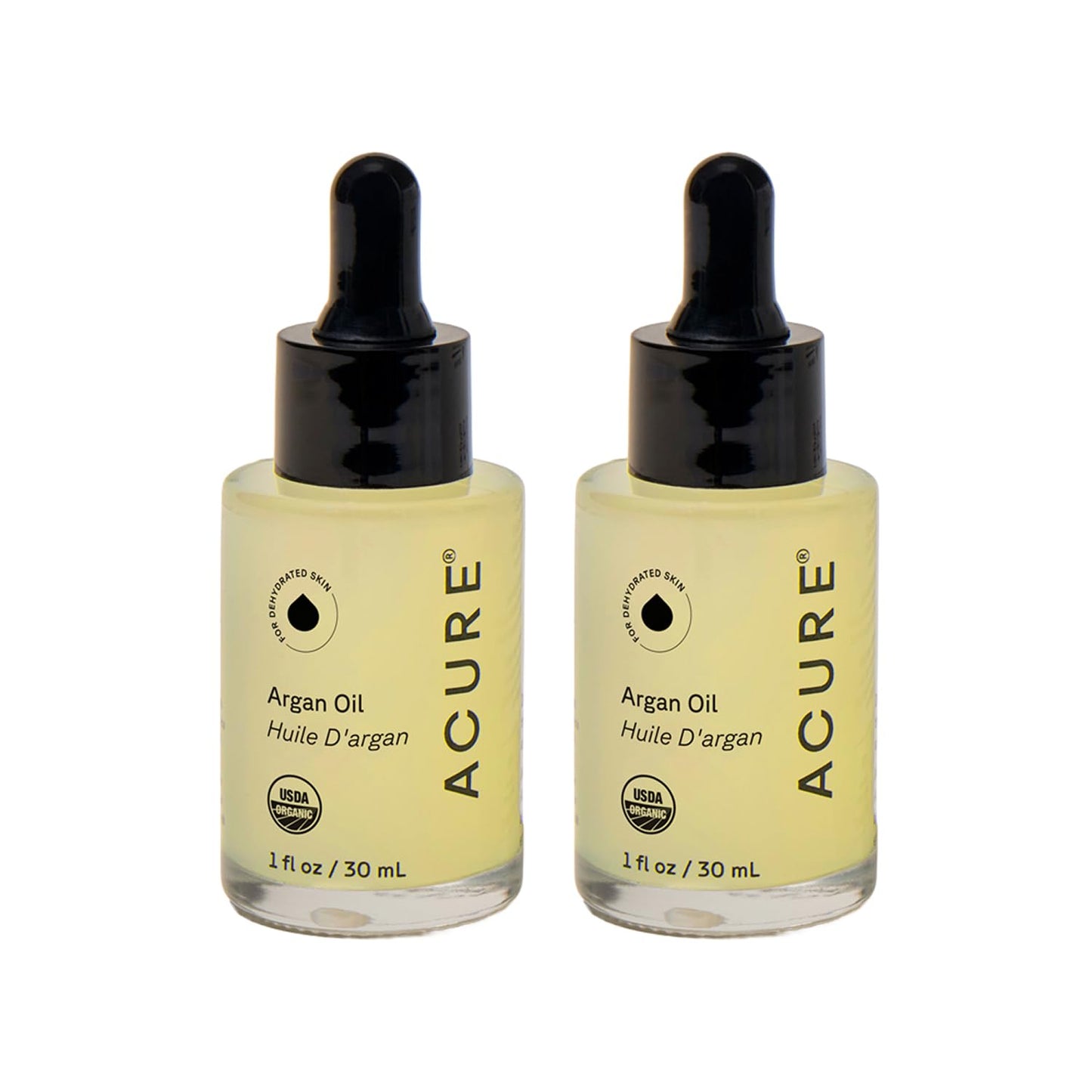 Acure The Essentials Argan Oil – Organic Argan Oil for Hair & Skin, 2-Pack, Cold-Pressed