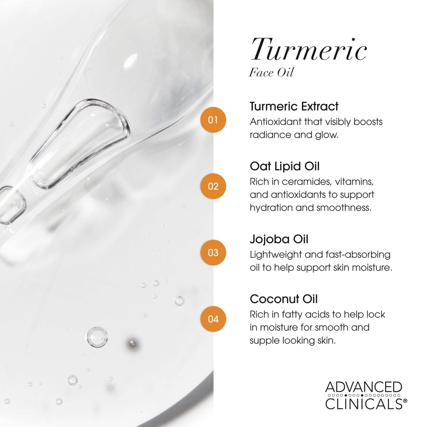 Advanced Clinicals Turmeric Oil Serum for Face – Lightweight Hydration with Jojoba & Coconut Oil | Even Skin Tone | Antioxidant Dry Skin Moisturizer, 2-Pack