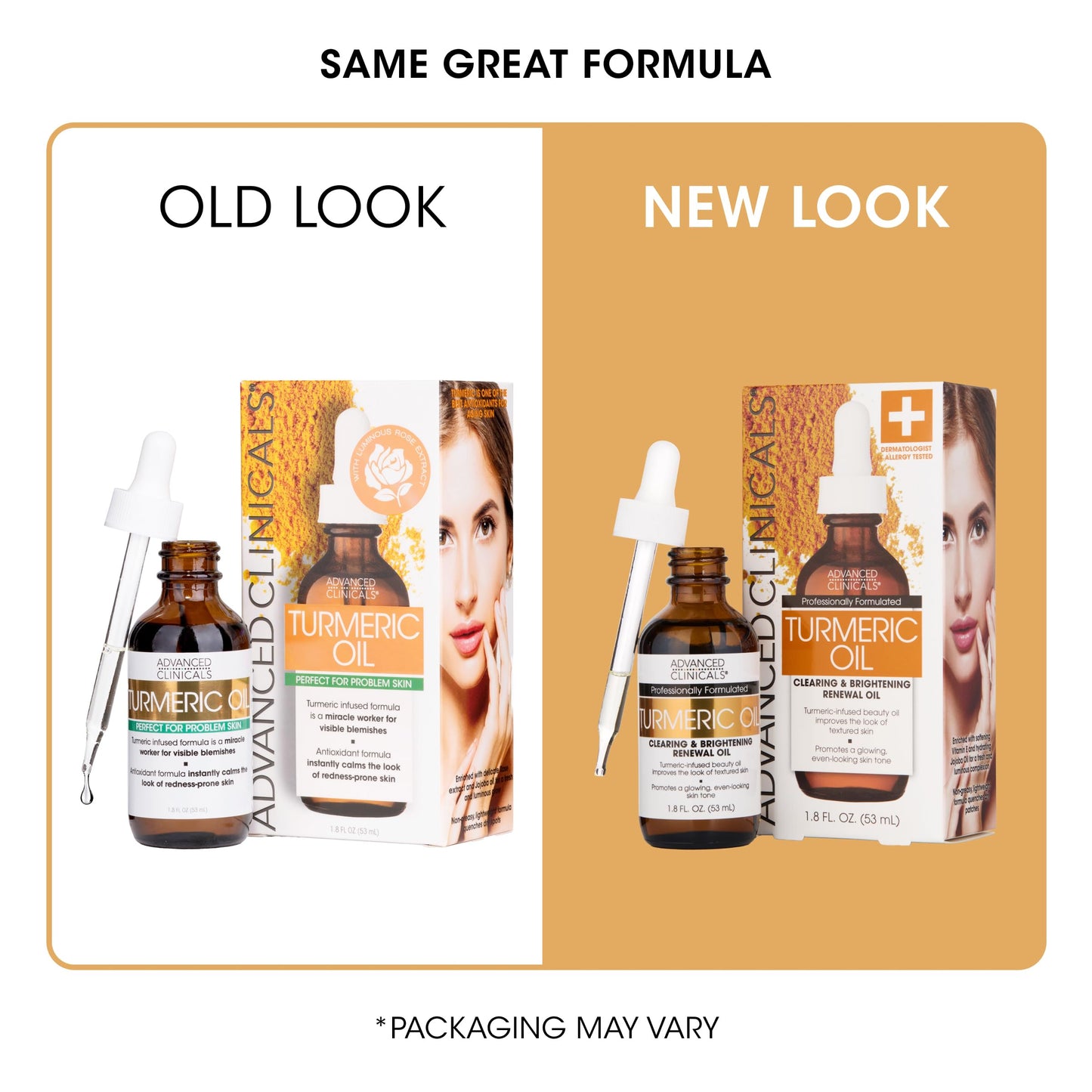 Advanced Clinicals Turmeric Oil Serum for Face – Lightweight Hydration with Jojoba & Coconut Oil | Even Skin Tone | Antioxidant Dry Skin Moisturizer, 2-Pack