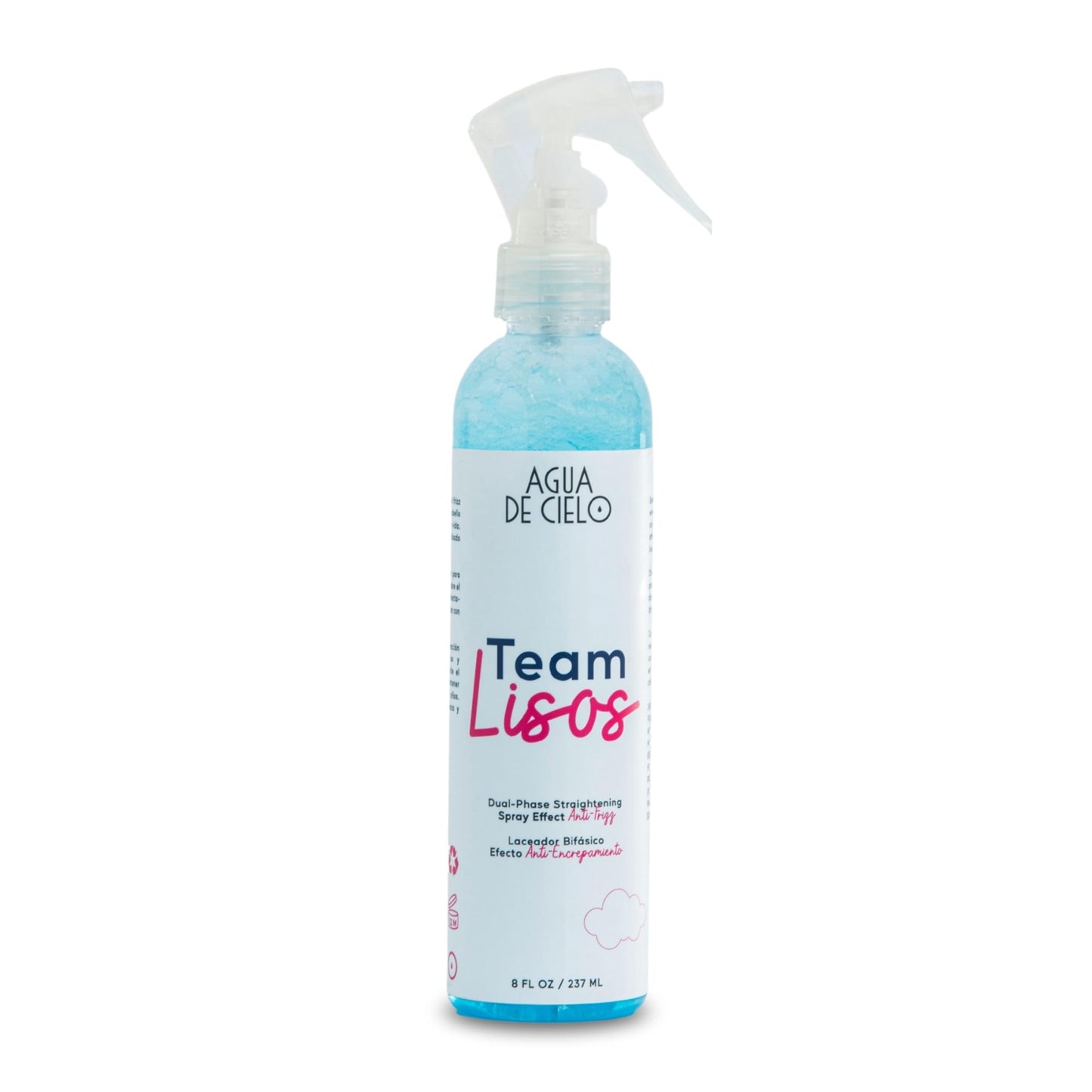 Agua de Cielo Team Lisos Hair Straightening Spray – Dual-Phase Heat Protection, Anti-Frizz