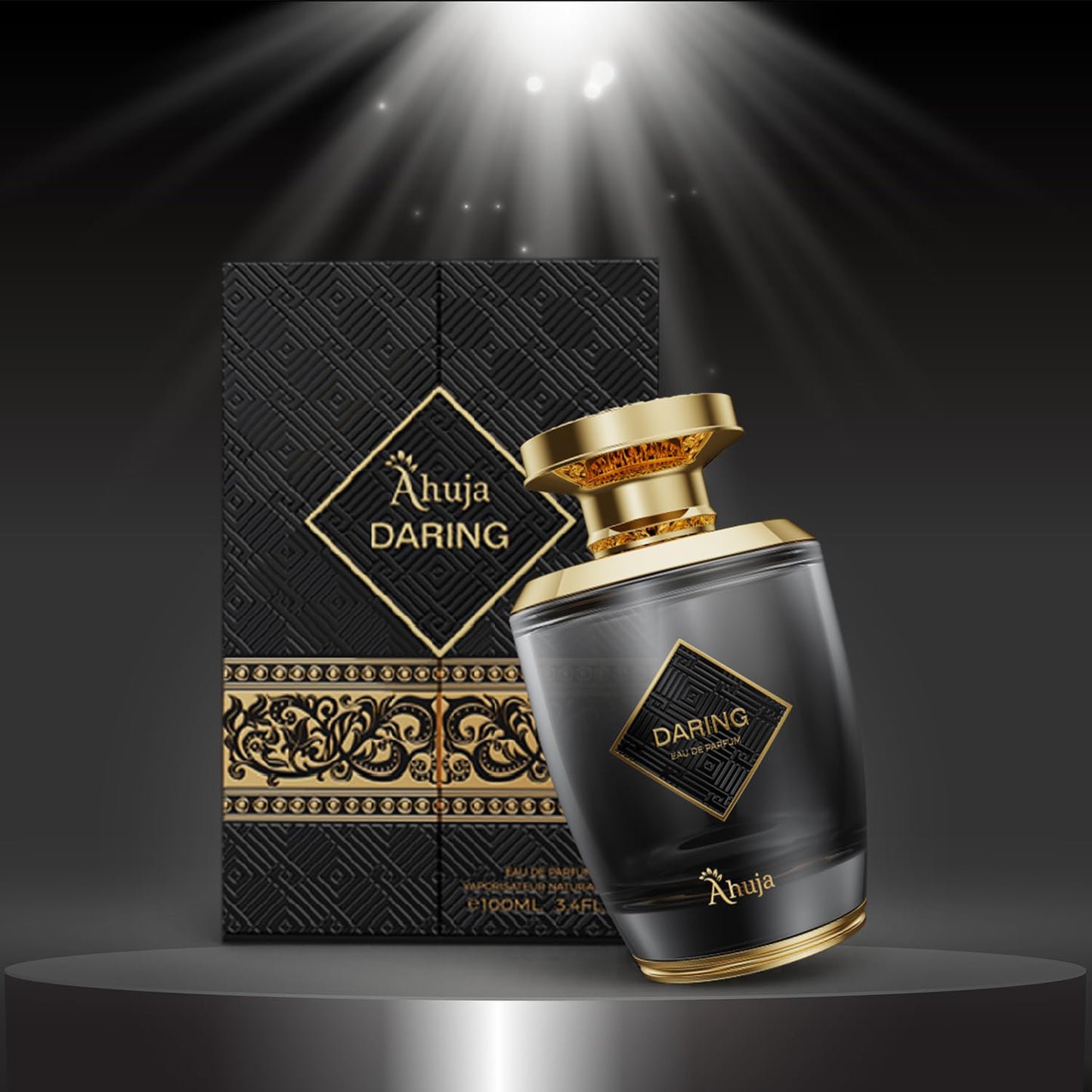 AHUJA Daring Eau de Parfum for Men – Bold, Long-Lasting Pepper & Citrus with Geranium & Patchouli