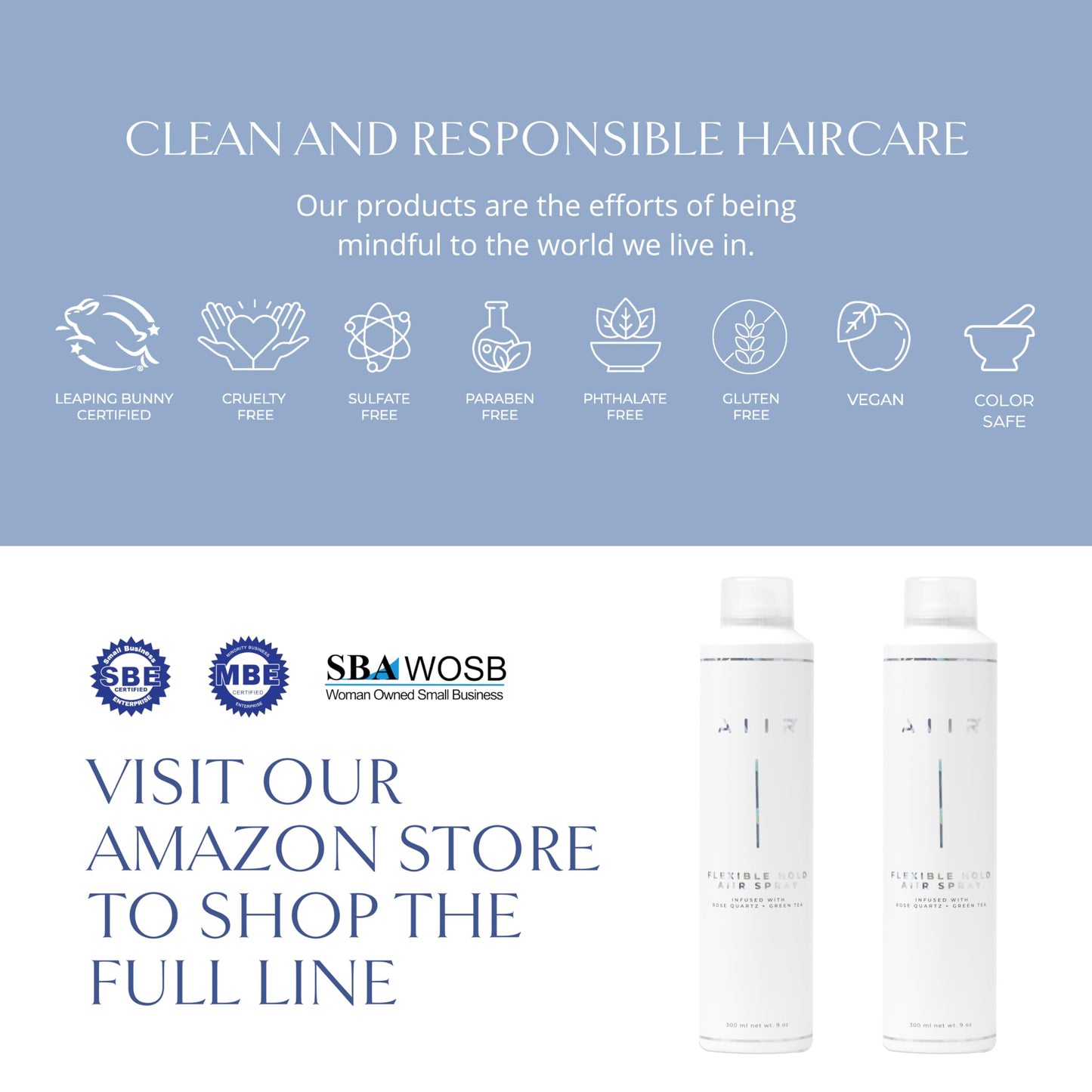 AIIR Flexible Hold Hairspray - Lightweight, Touchable Finish, Humidity Resistance | 9 oz
