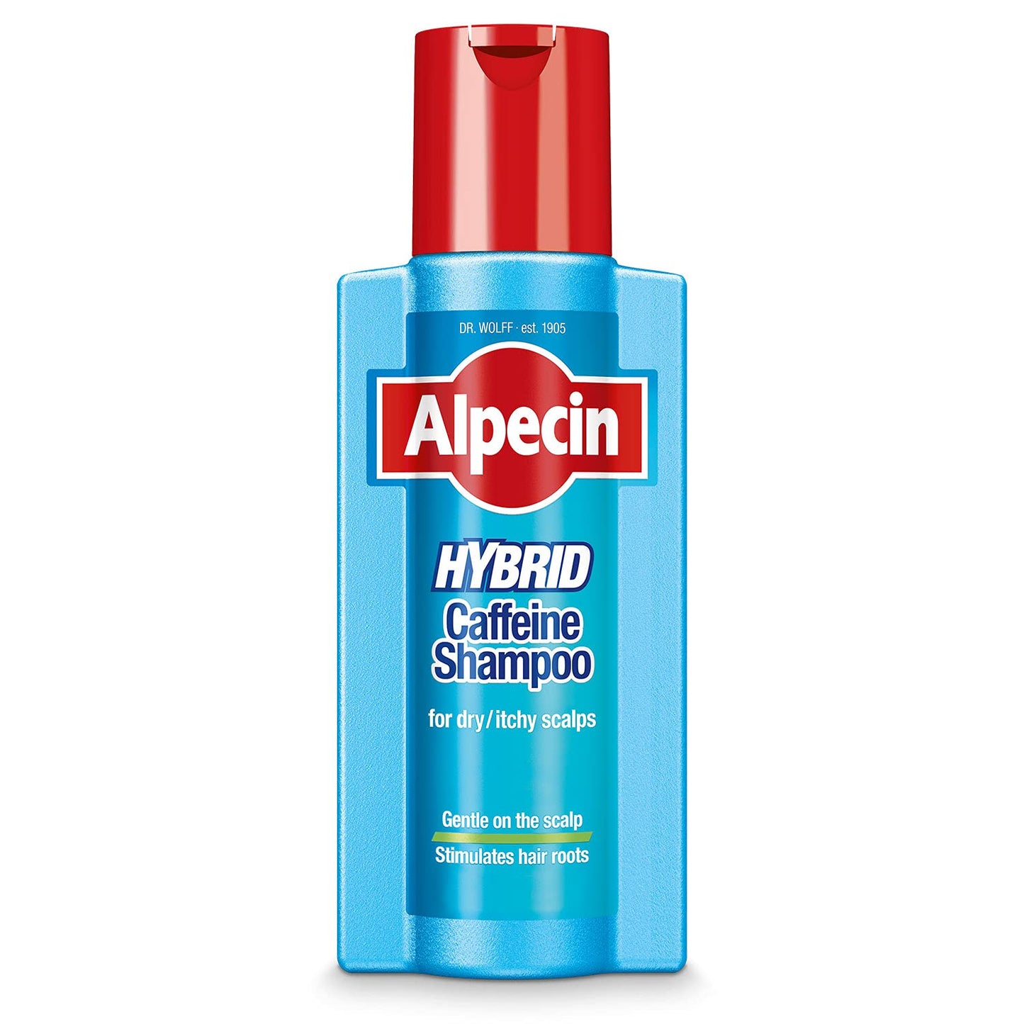 Alpecin Hybrid Caffeine Shampoo for Men – Moisturizing for Sensitive Scalps, Thicker-Looking Hair, 8.45 fl oz