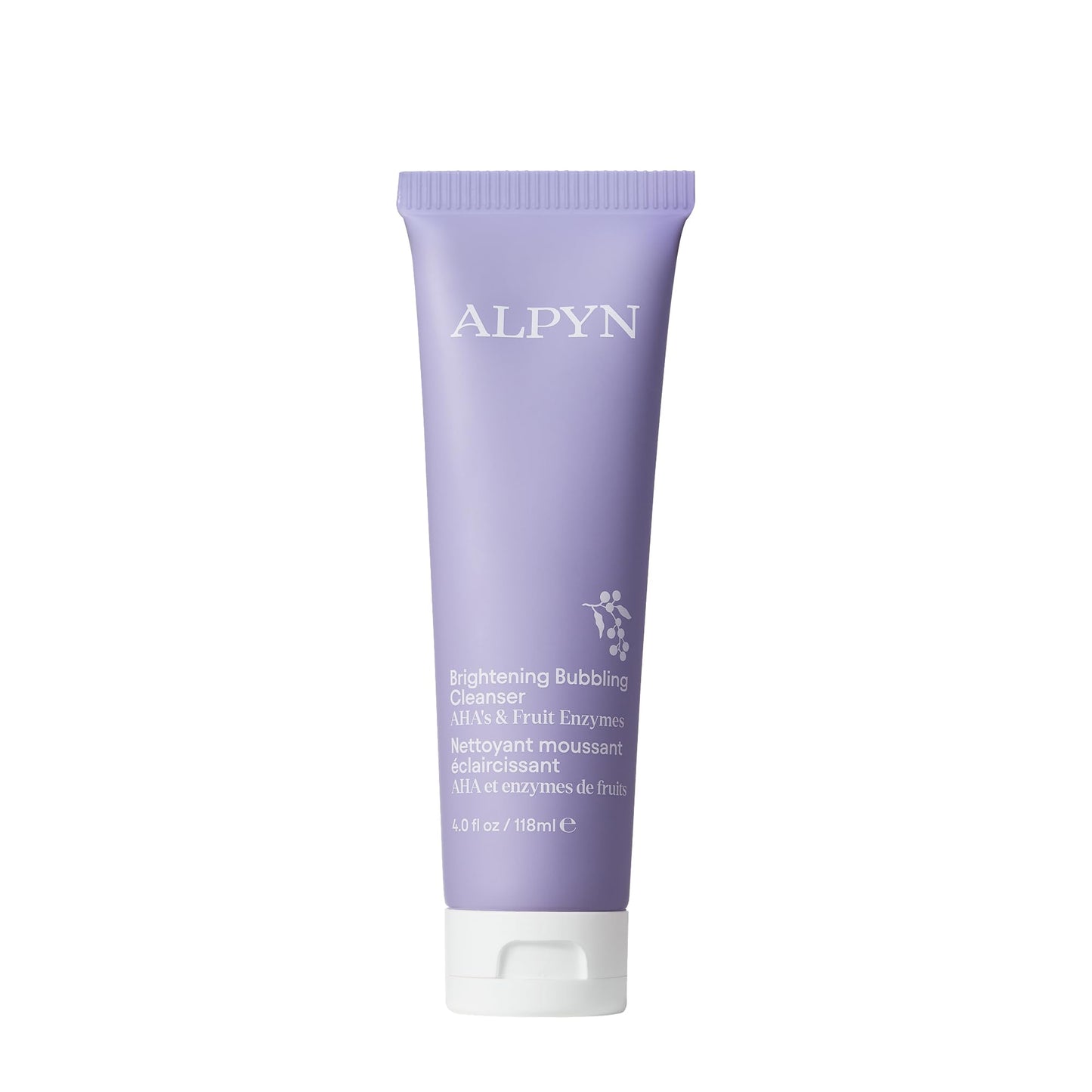 Alpyn Beauty Creamy Bubbling Cleanser with Fruit Enzymes – Gentle Hydration & Exfoliation, 4 oz
